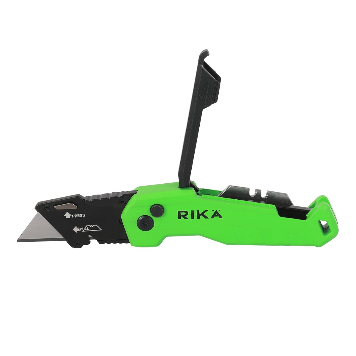 Rikä Retractable Folding Utility Knife | Integrated Blade Storage